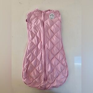 Dreamland Baby Pink Weighted Quilted Baby Sleeping sack/ swaddle 0-6m